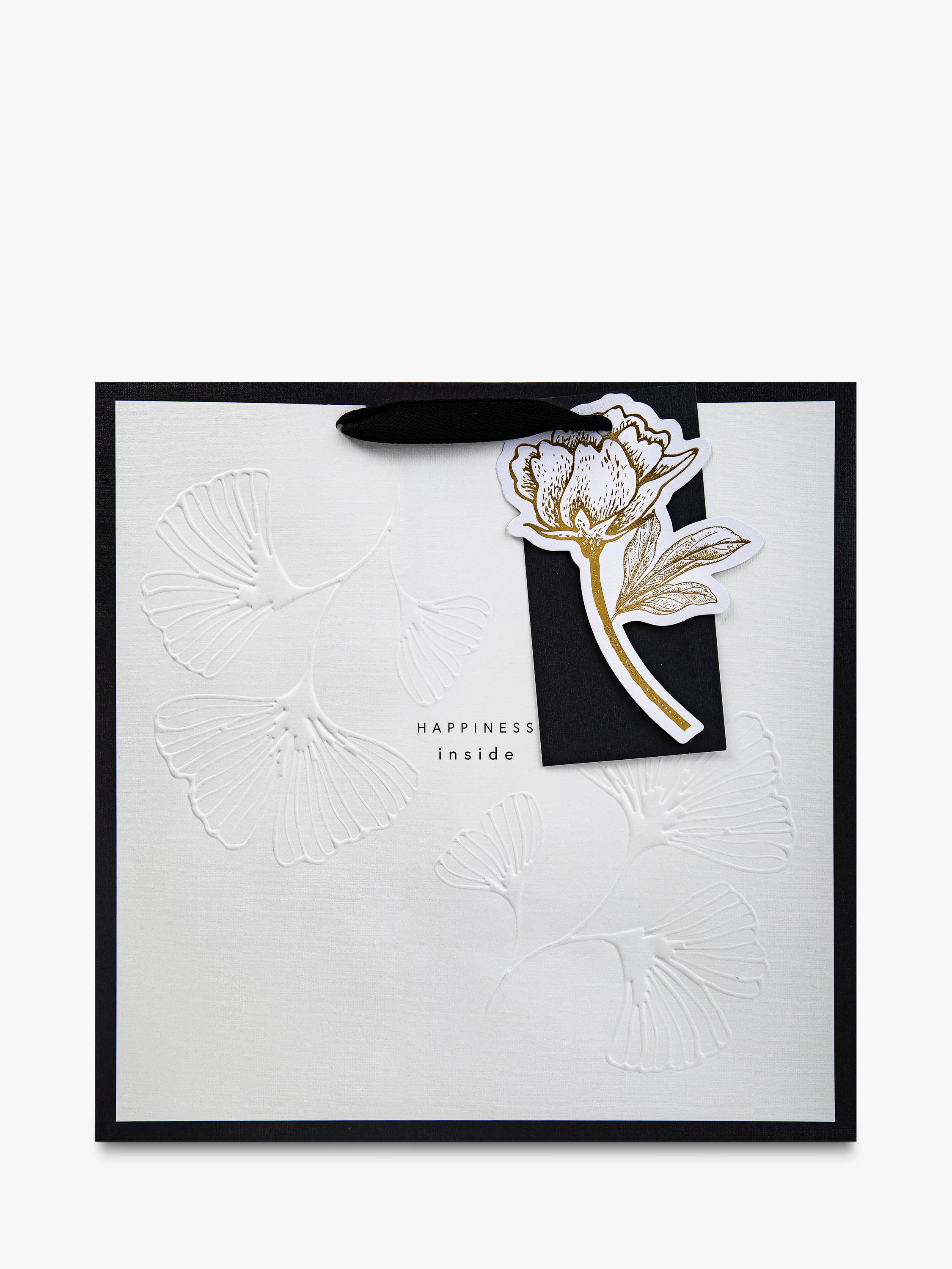 Hall & Co Memento Luxe gift bag white black - British product