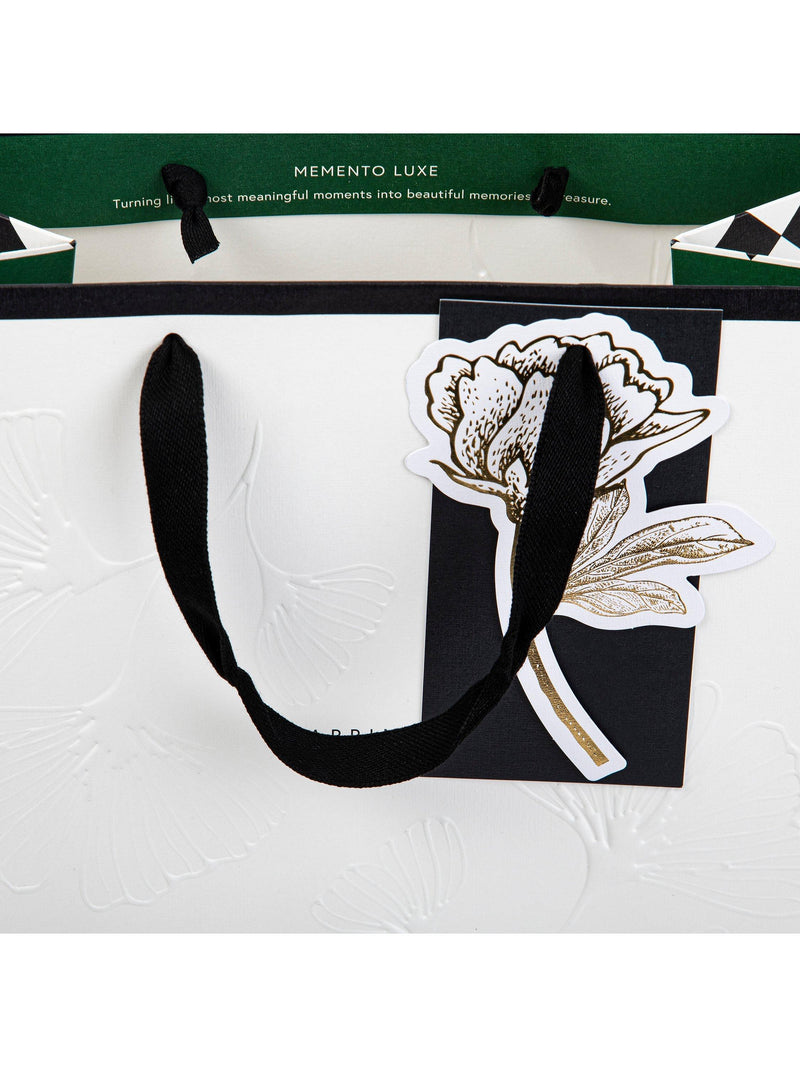 Hall & Co Memento Luxe gift bag white black - British product