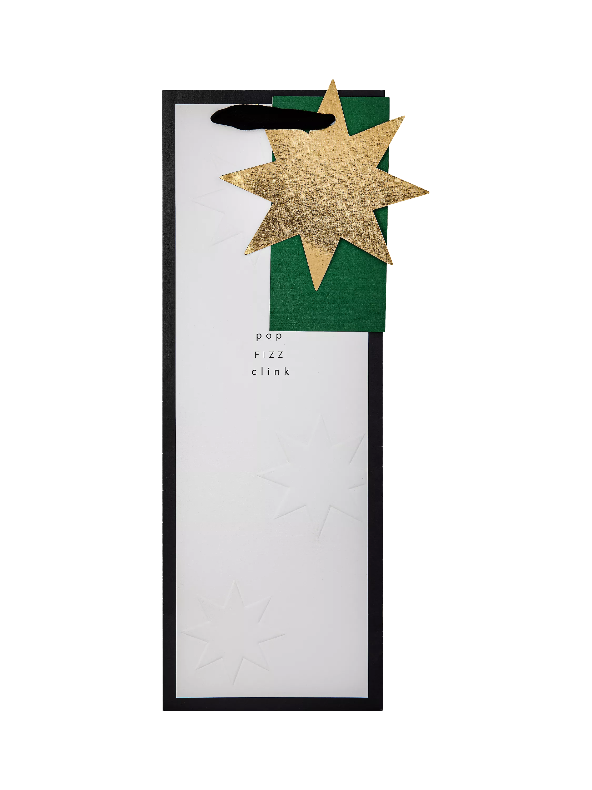 Hall & Co Memento Luxe bottle gift bag white and black (British brand)