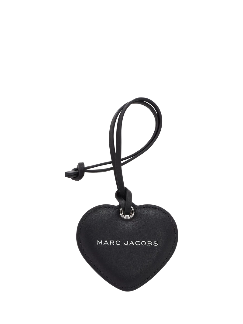 Marc Jacobs Leather Heart Mirror Bag Charm, Black