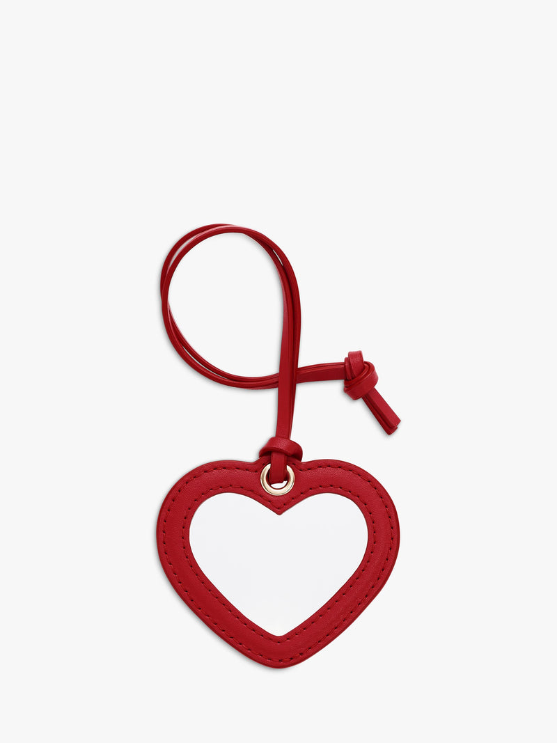 Marc Jacobs leather heart mirror charm, imported from the UK