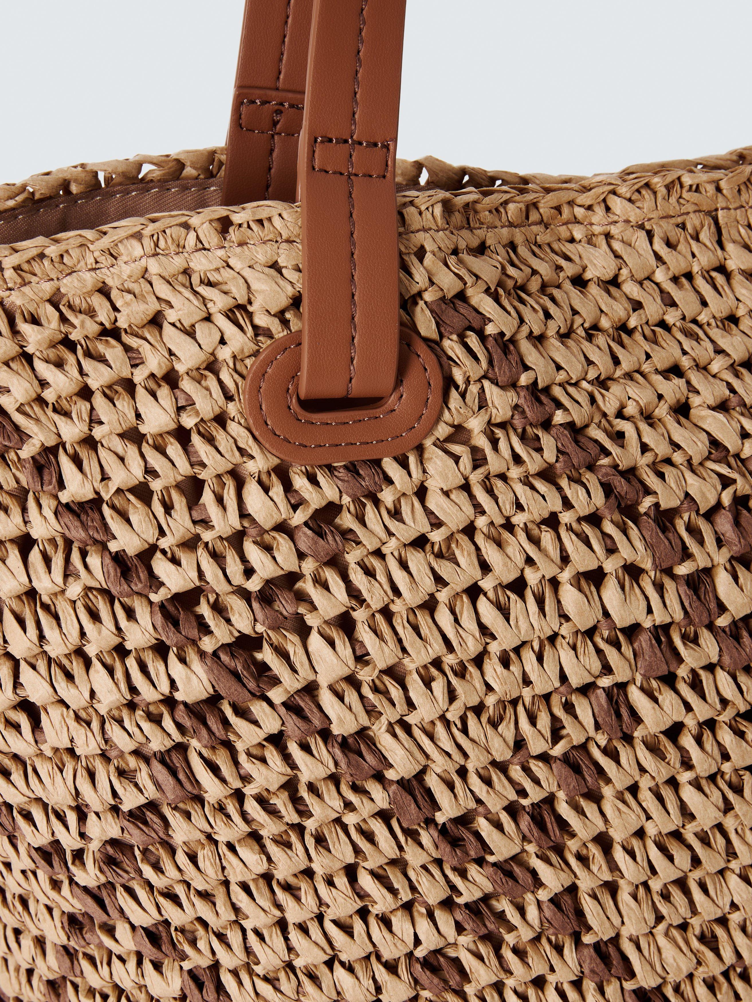 John Lewis raffia shopper bag Natural (British brand)