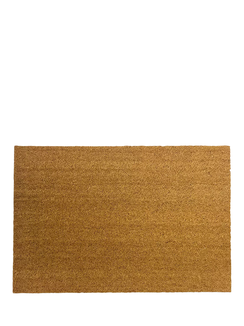 John Lewis Plain Coir Door Mat Natural 80 x 120cm