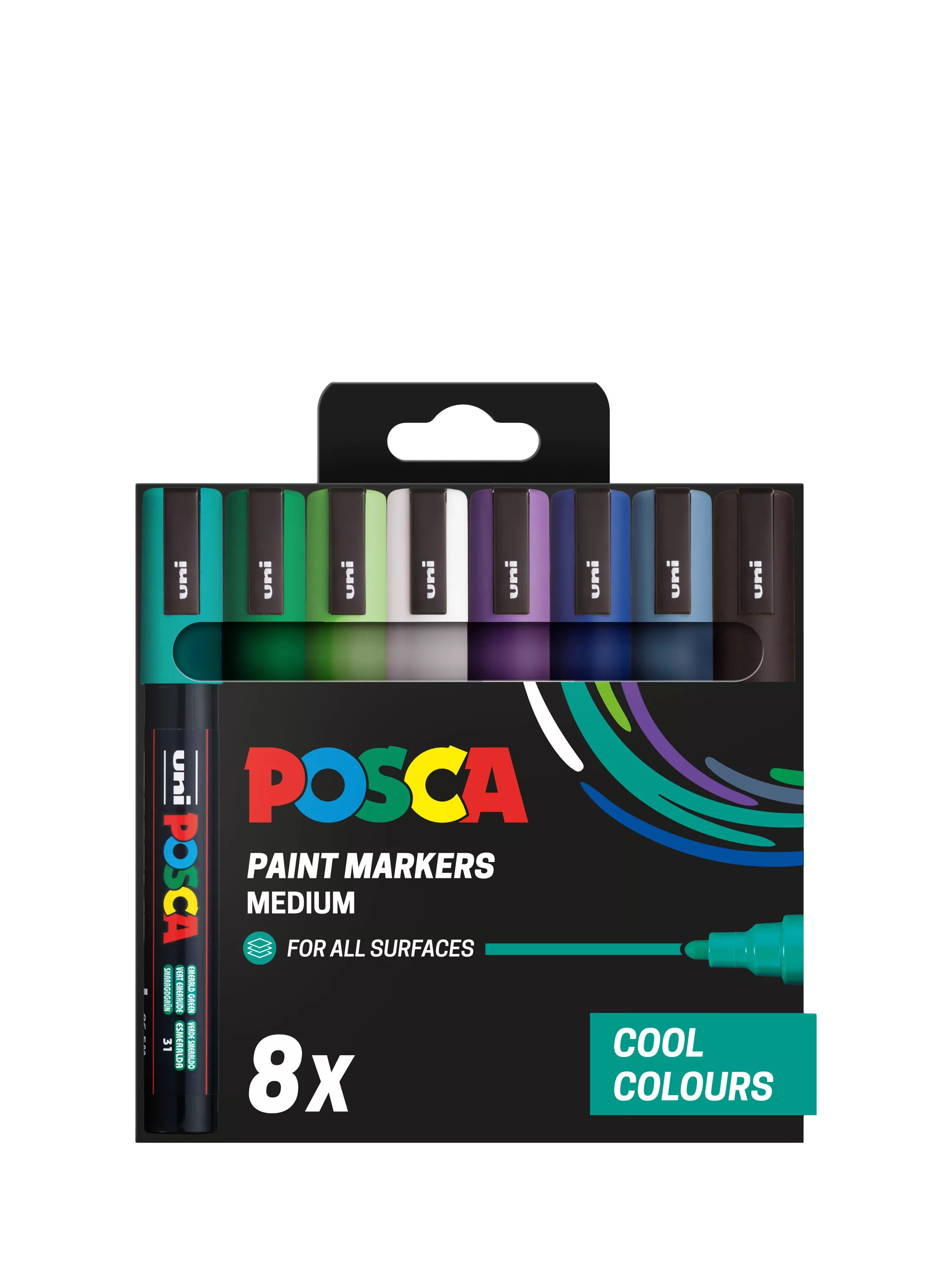 POSCA medium paint markers 8-pack, UK version