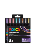 POSCA metallic paint markers pack of 8, imported from the UK