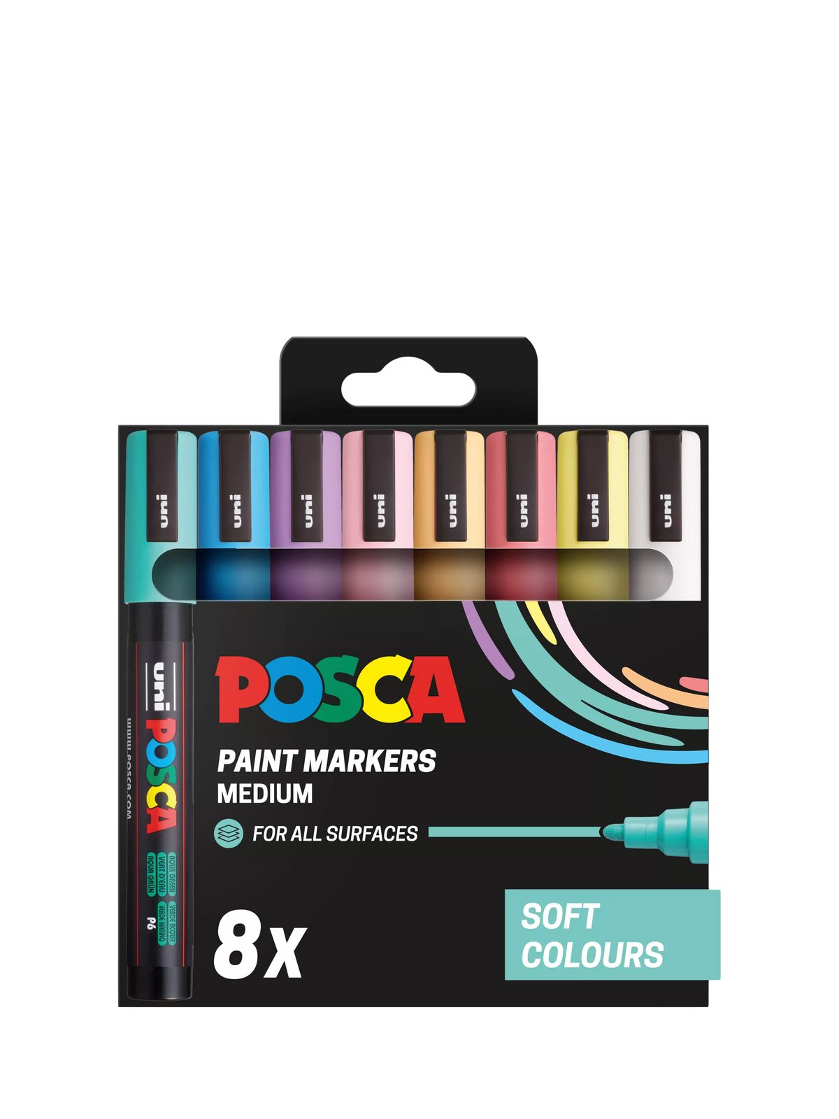POSCA paint markers pack of 8 medium nib (British brand)