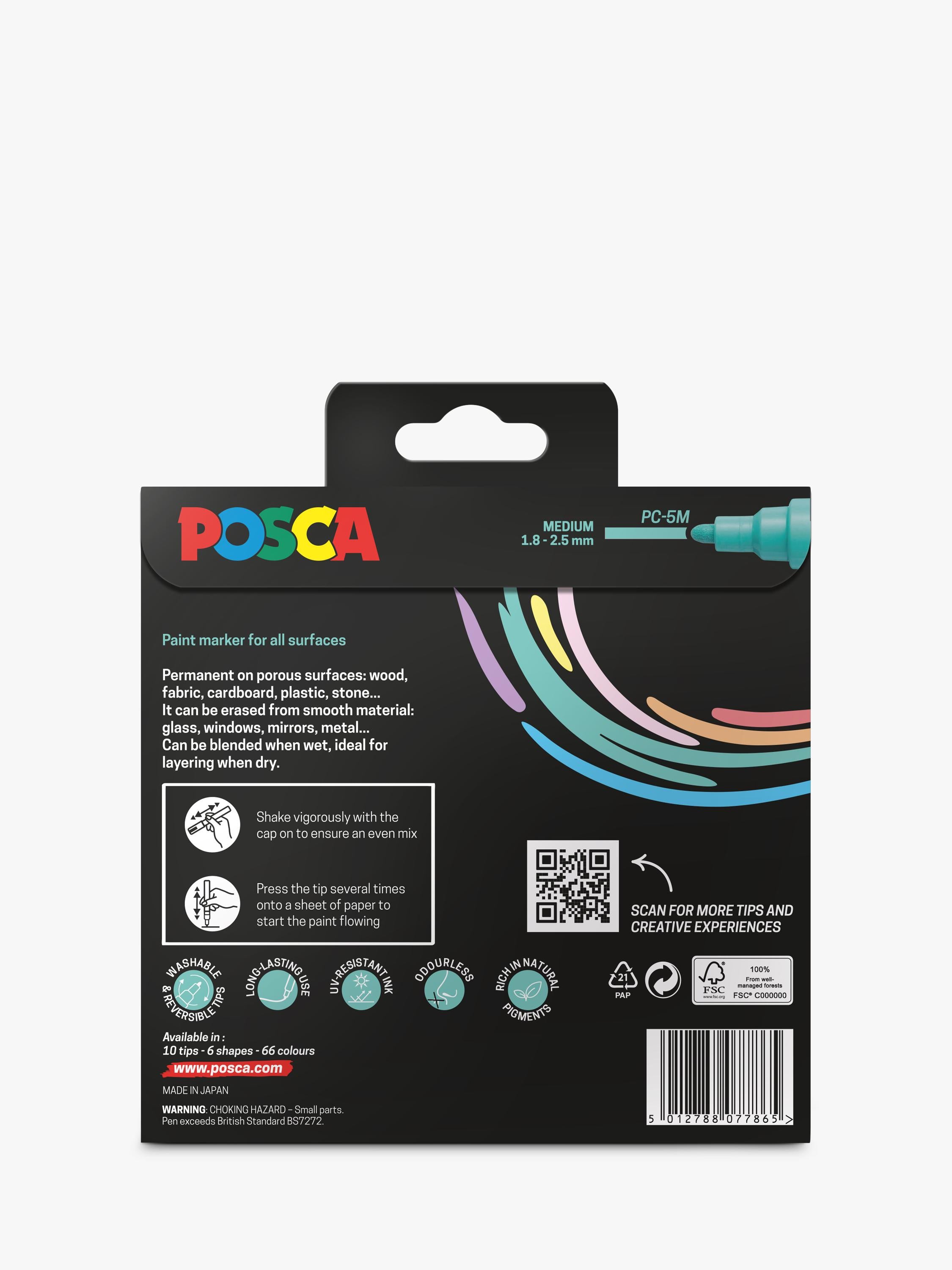 POSCA paint markers pack of 8 medium nib (British brand)
