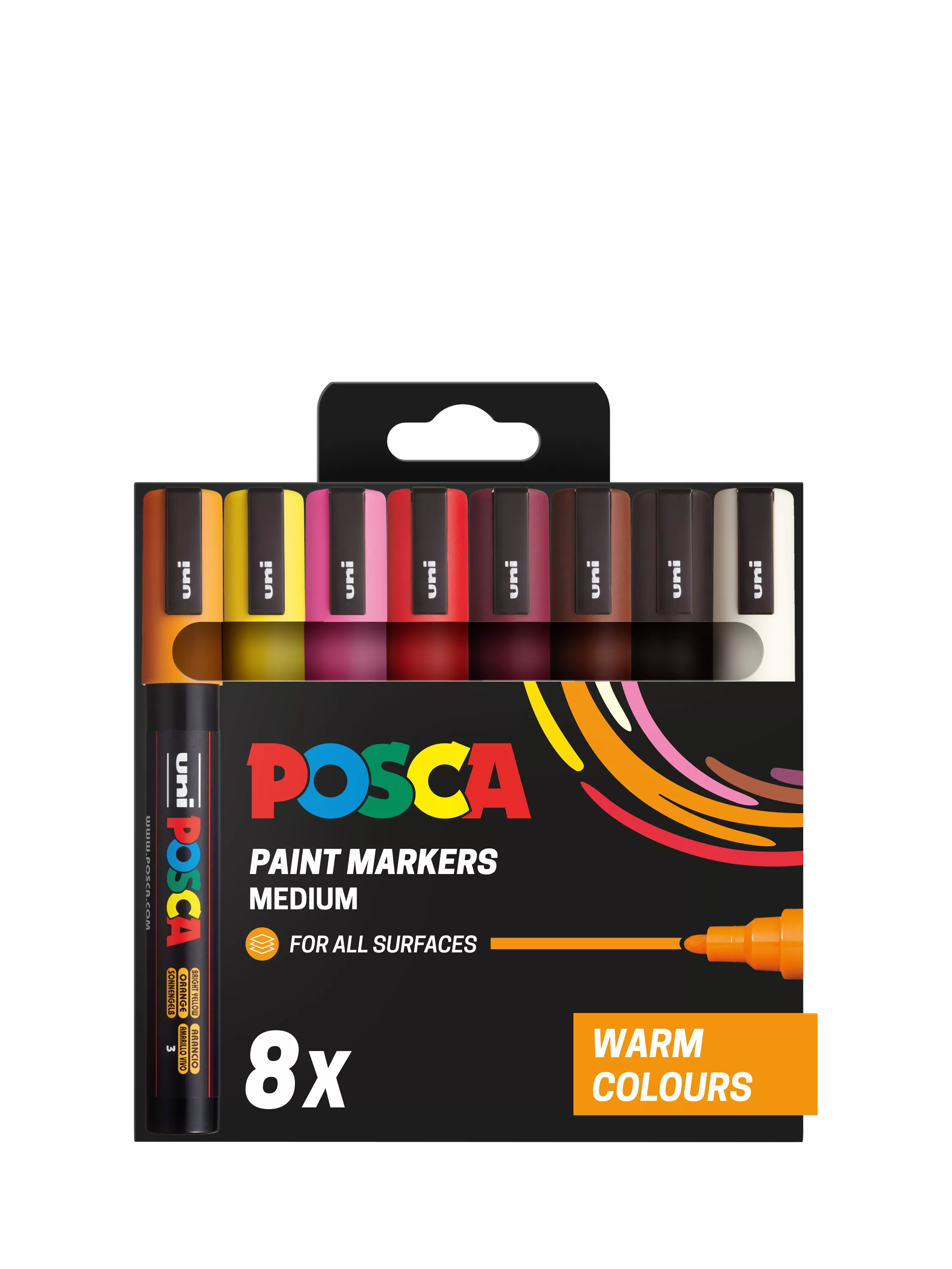 POSCA medium paint markers set of 8 warm tones - British product