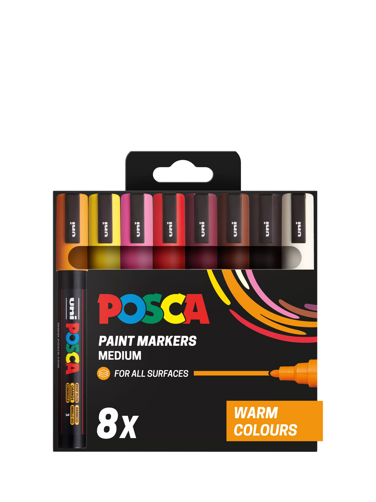 POSCA medium paint markers set of 8 warm tones - British product