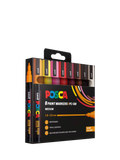 POSCA medium paint markers set of 8 warm tones - British product