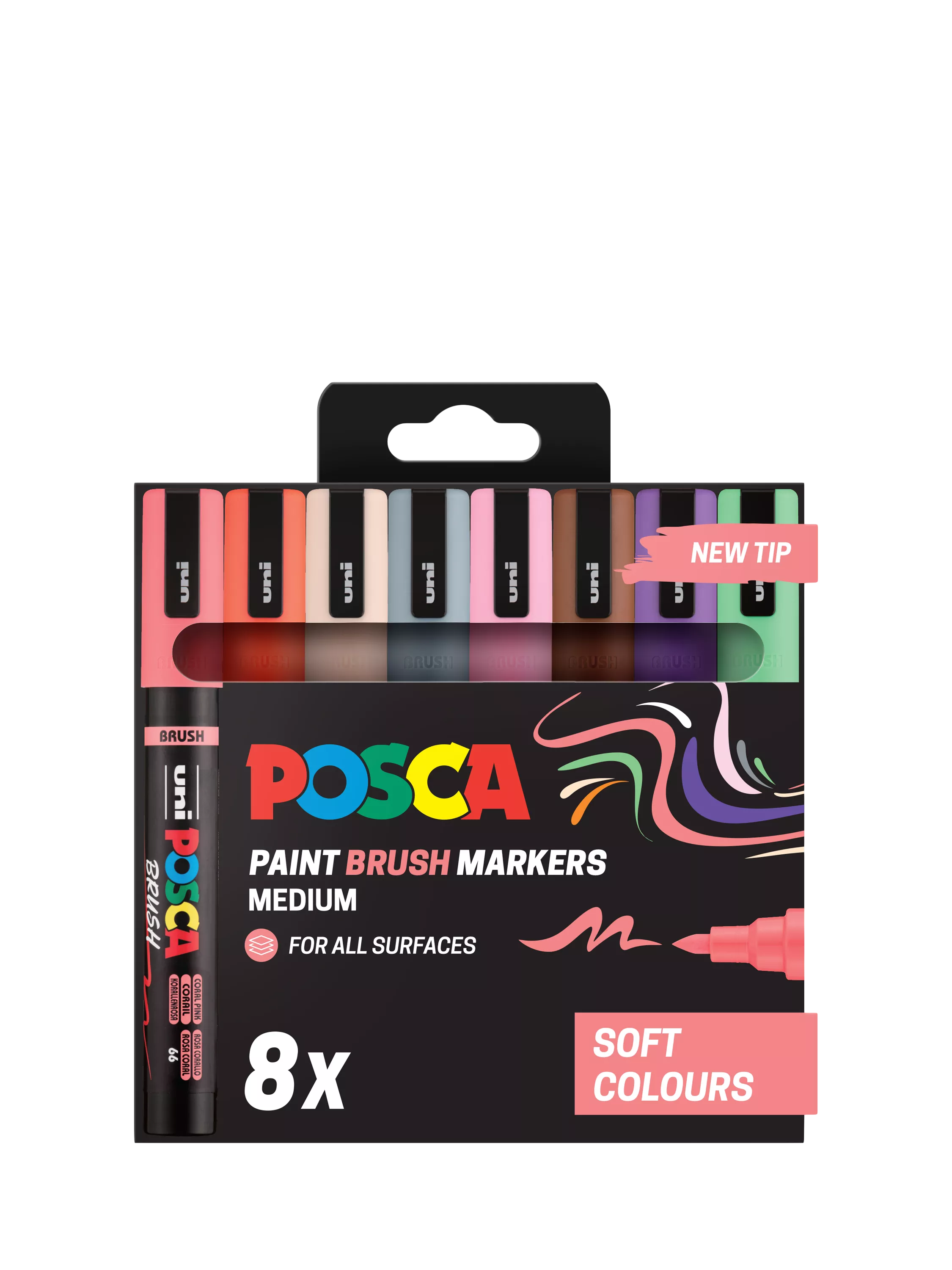 POSCA paint markers medium soft colours pack of 8 (British brand)