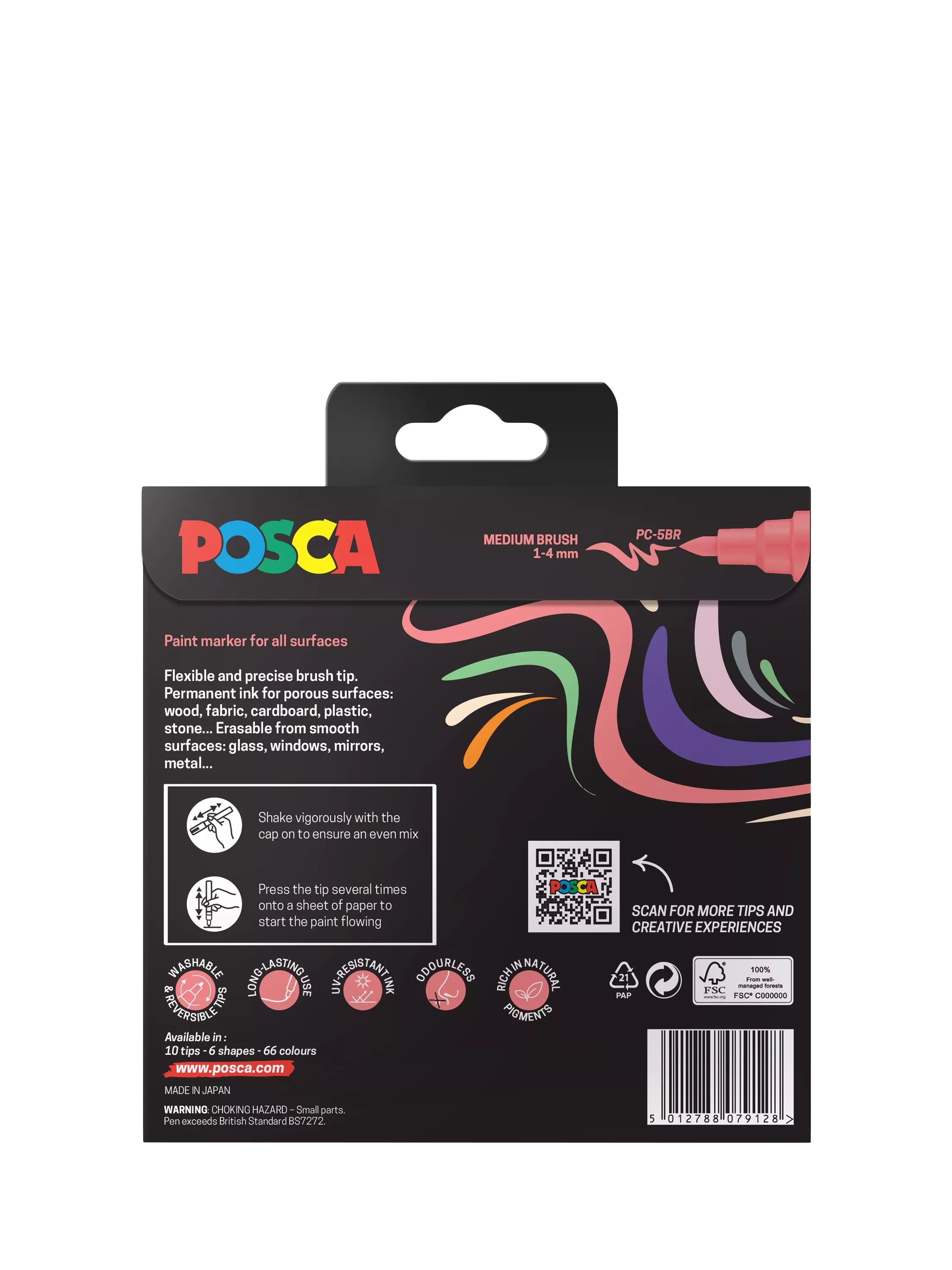 POSCA paint markers medium soft colours pack of 8 (British brand)