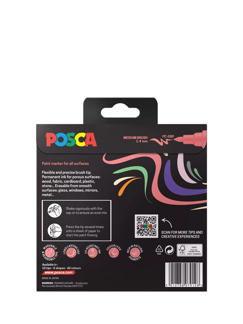 POSCA paint markers medium soft colours pack of 8 (British brand)