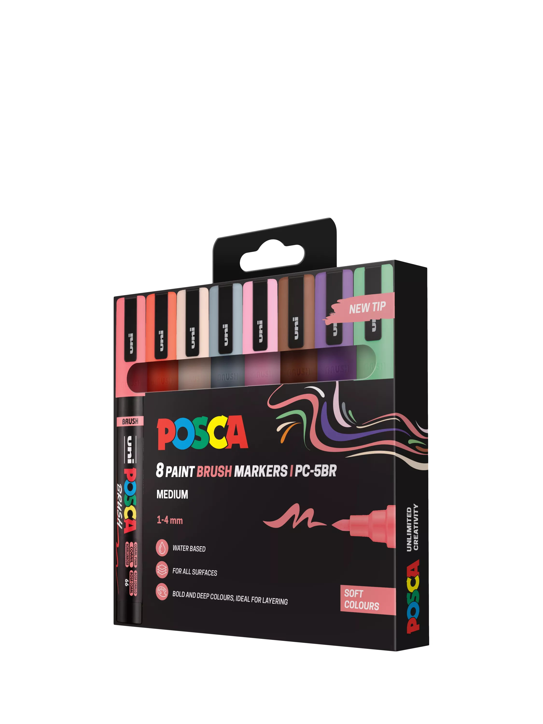 POSCA paint markers medium soft colours pack of 8 (British brand)