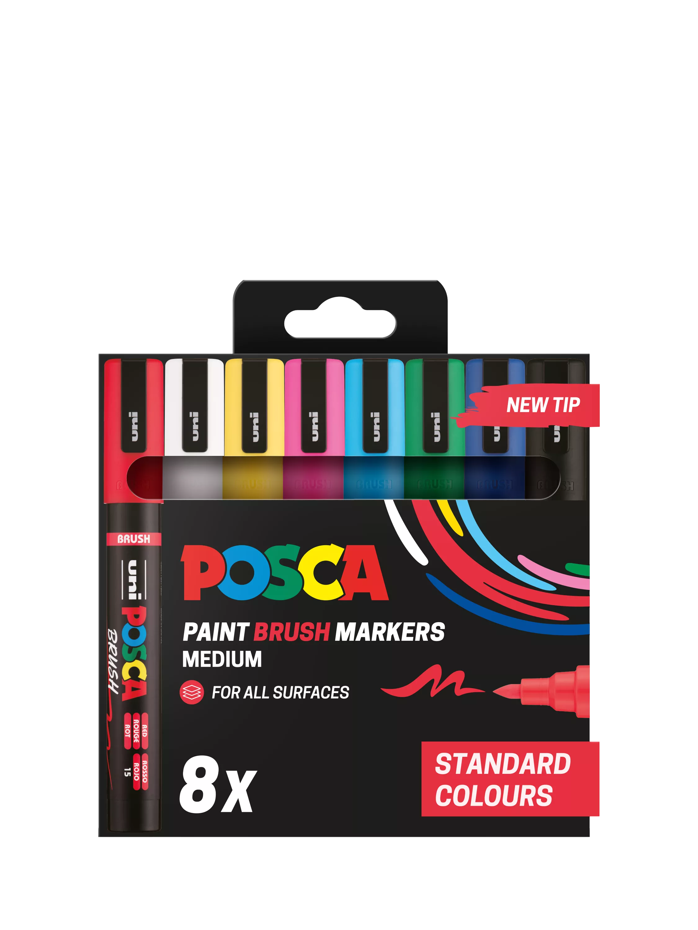 POSCA medium paint marker pens pack of 8 multi (British brand)