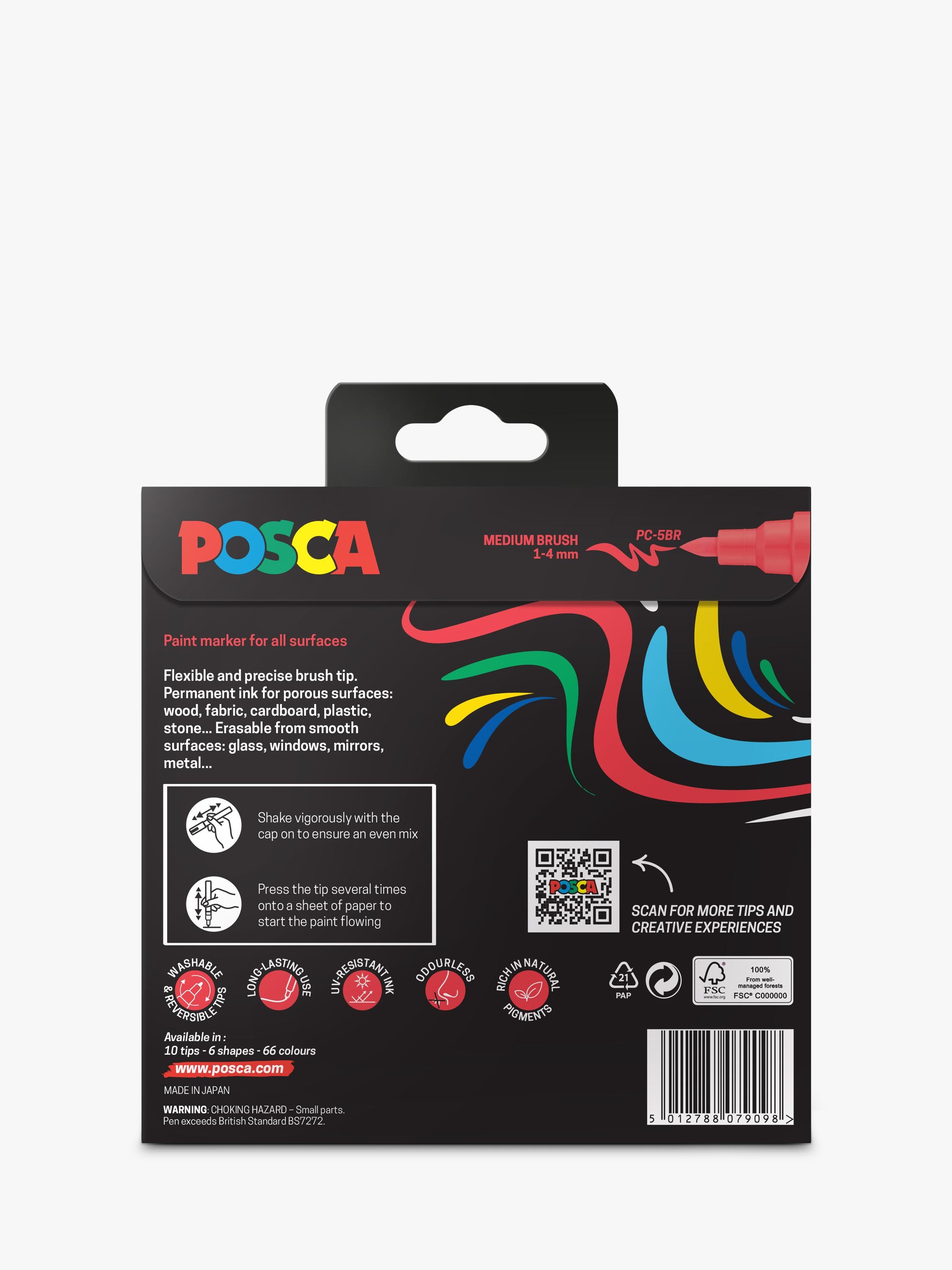 POSCA medium paint marker pens pack of 8 multi (British brand)