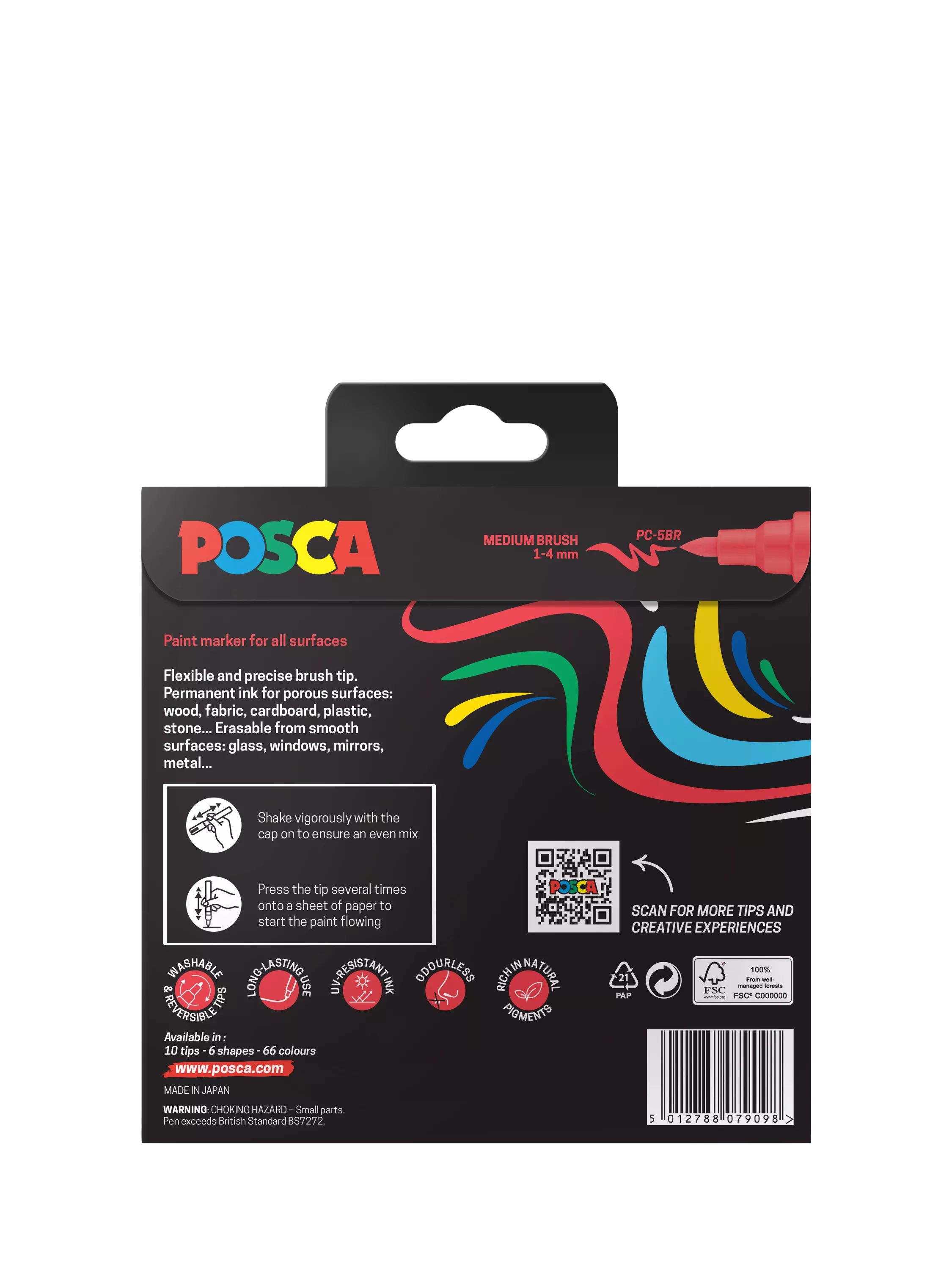 POSCA medium paint marker pens pack of 8 multi (British brand)