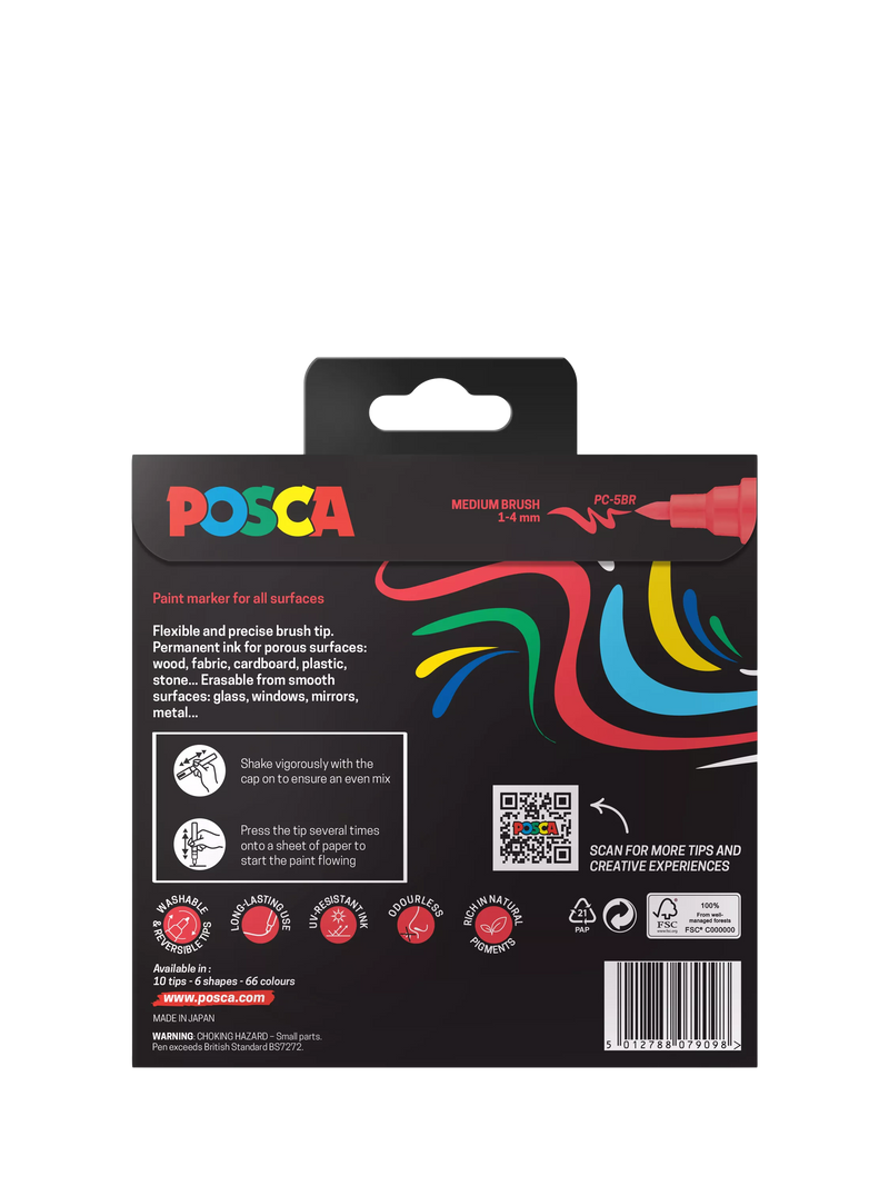 POSCA medium paint marker pens pack of 8 multi (British brand)