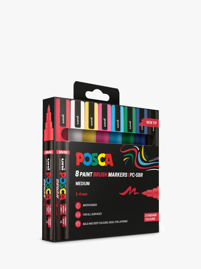 POSCA medium paint marker pens pack of 8 multi (British brand)