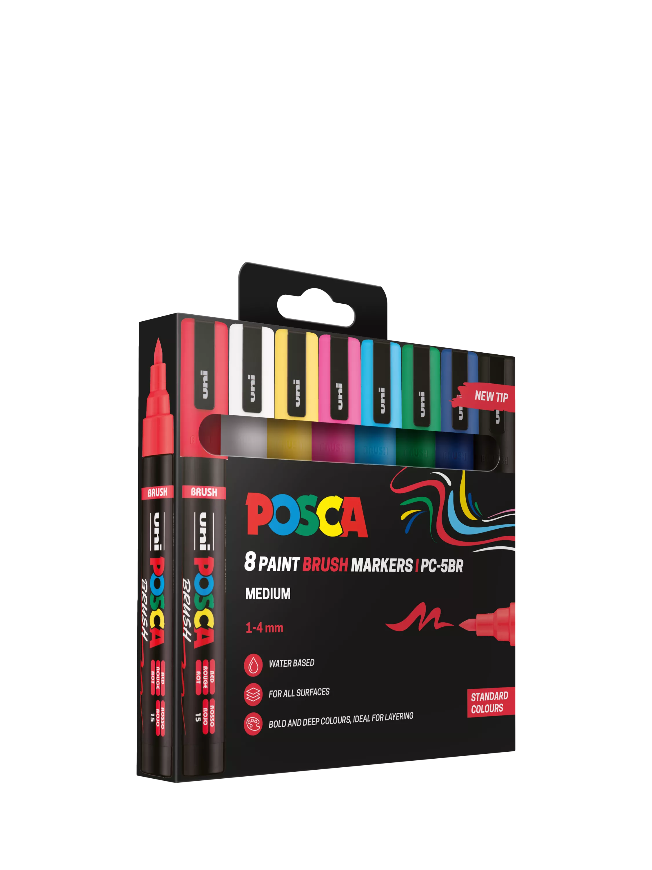POSCA medium paint marker pens pack of 8 multi (British brand)