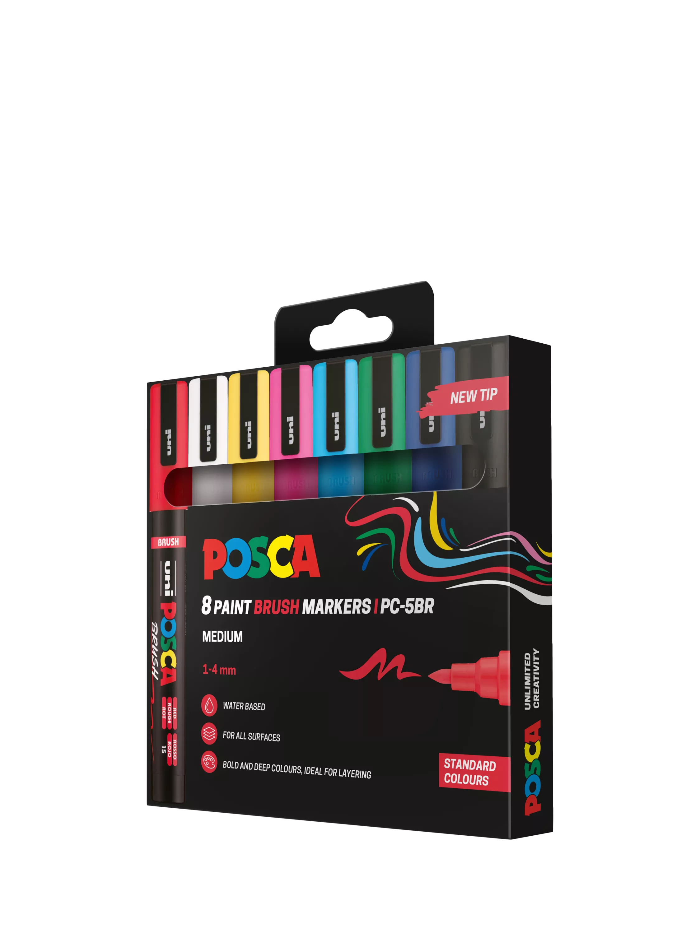 POSCA medium paint marker pens pack of 8 multi (British brand)