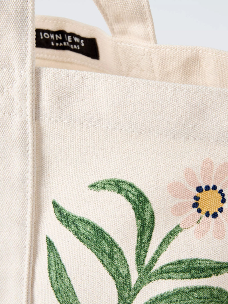 John Lewis x Anine Cecilie Iversen green floral tote bag - British product