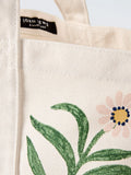 John Lewis x Anine Cecilie Iversen green floral tote bag - British product
