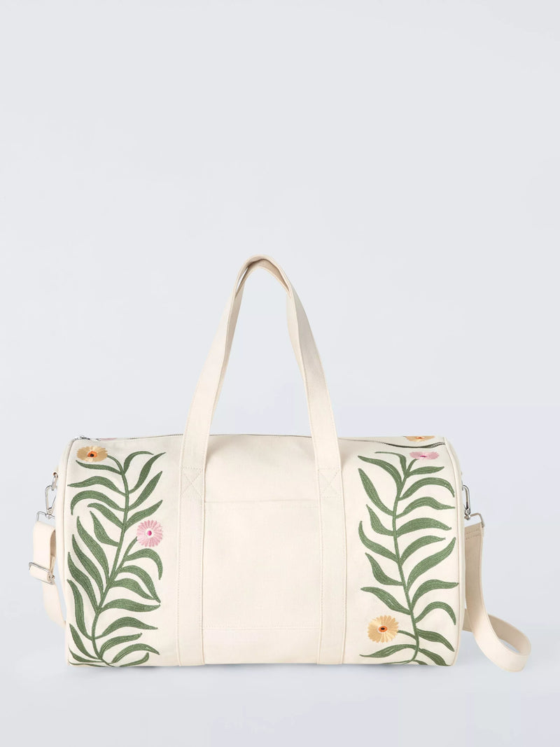 John Lewis floral weekend bag in green, imported from the UK