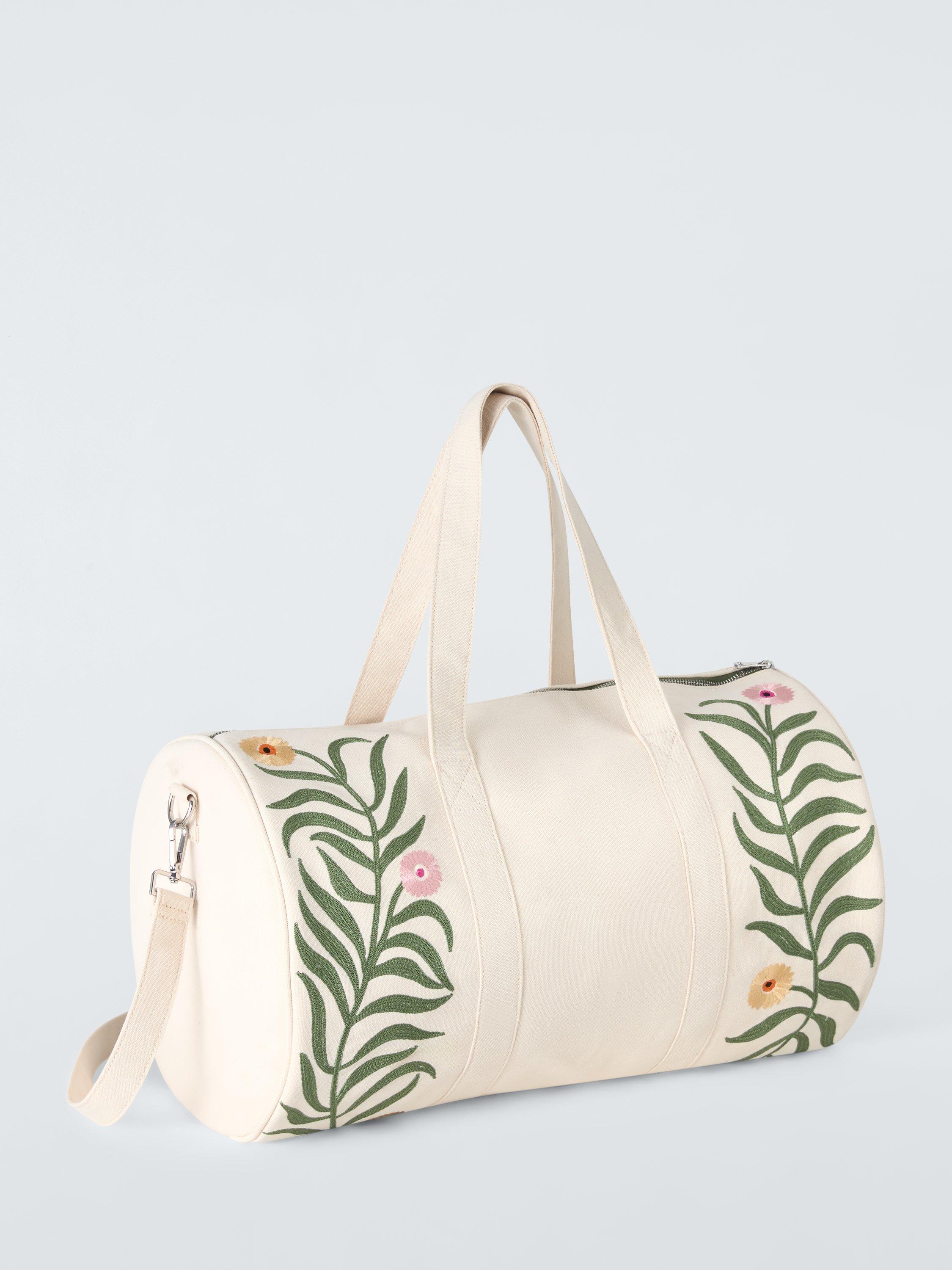 John Lewis floral weekend bag in green, imported from the UK
