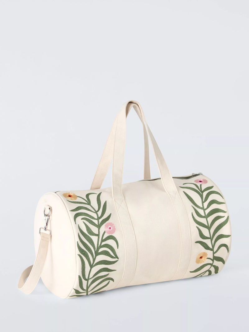 John Lewis floral weekend bag in green, imported from the UK