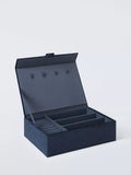 John Lewis Archive embroidered floral jewellery box navy, UK version