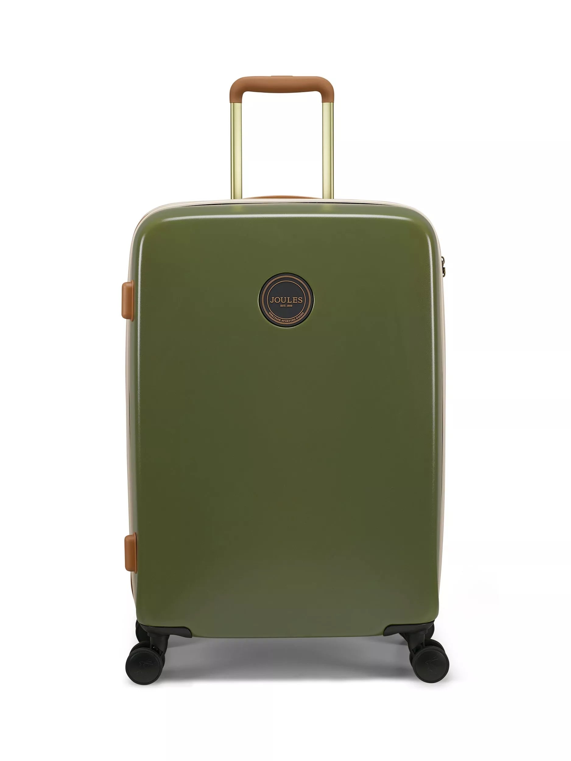 Joules Heritage Medium Suitcase, Olive & Tan