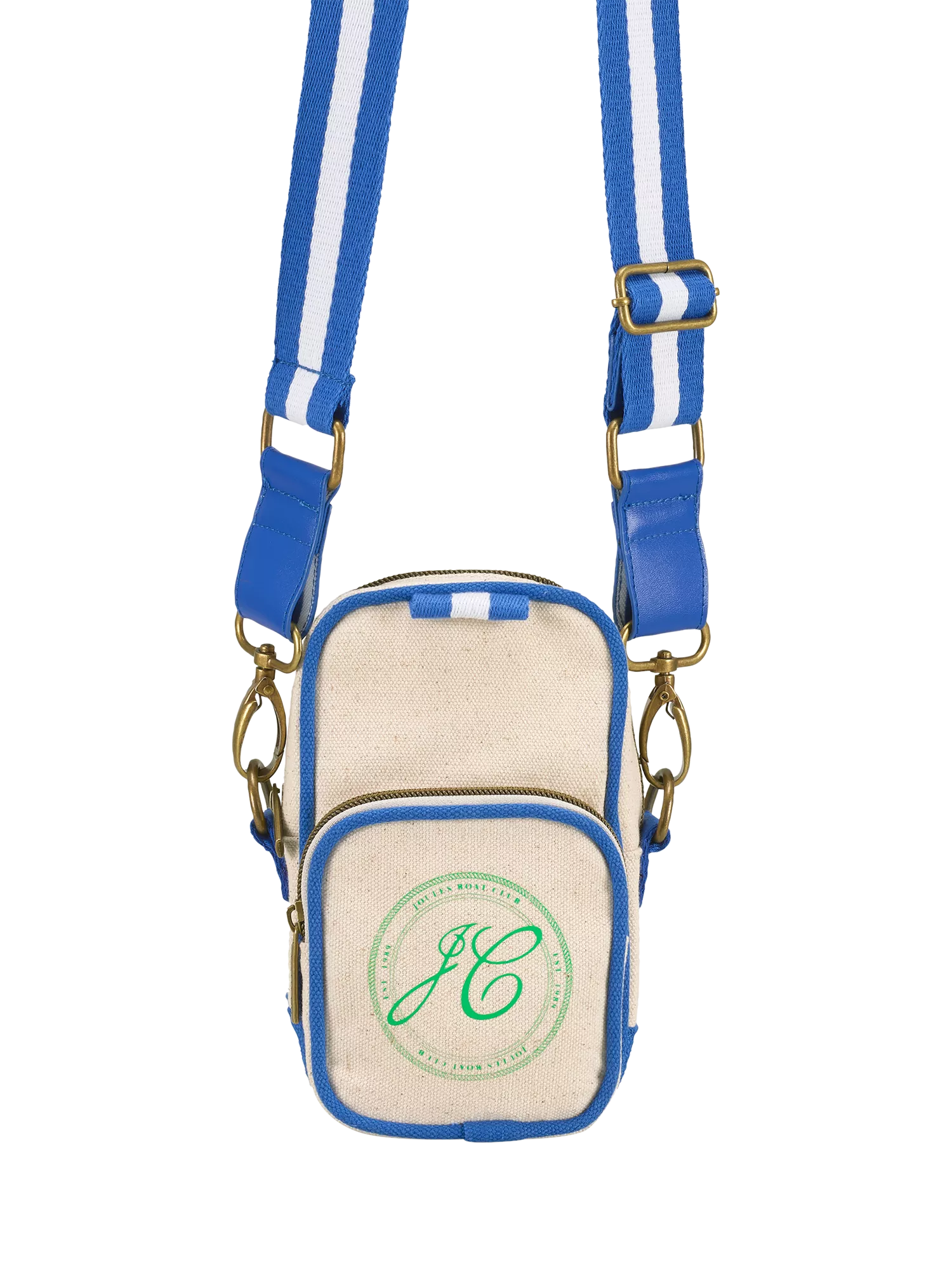 Joules crossbody bag natural-blue cotton canvas - British product