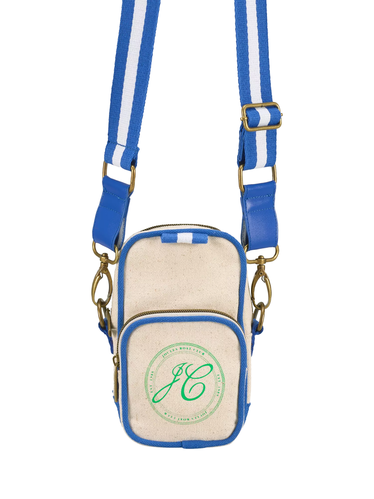 Joules crossbody bag natural-blue cotton canvas - British product