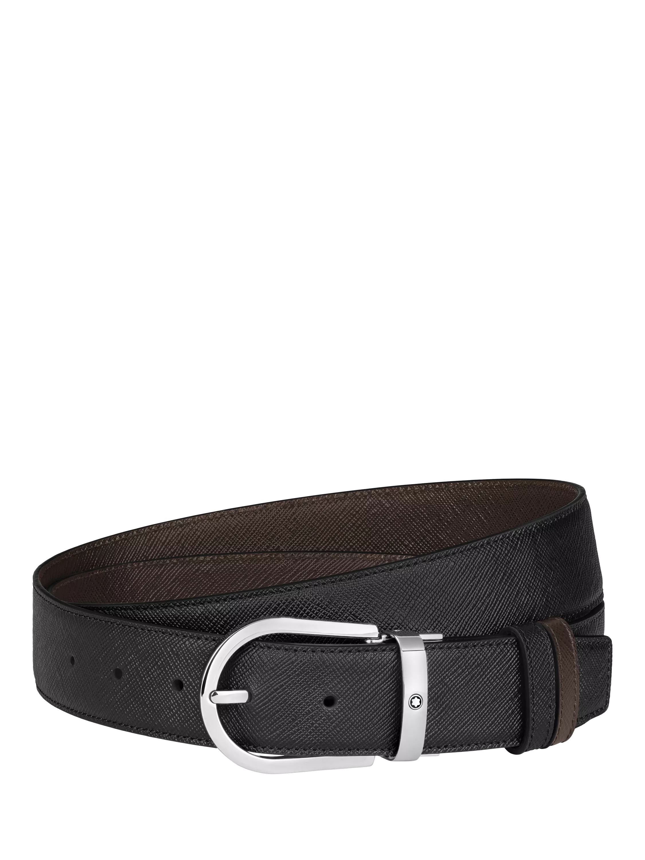Montblanc leather belt reversible black 35mm - British product