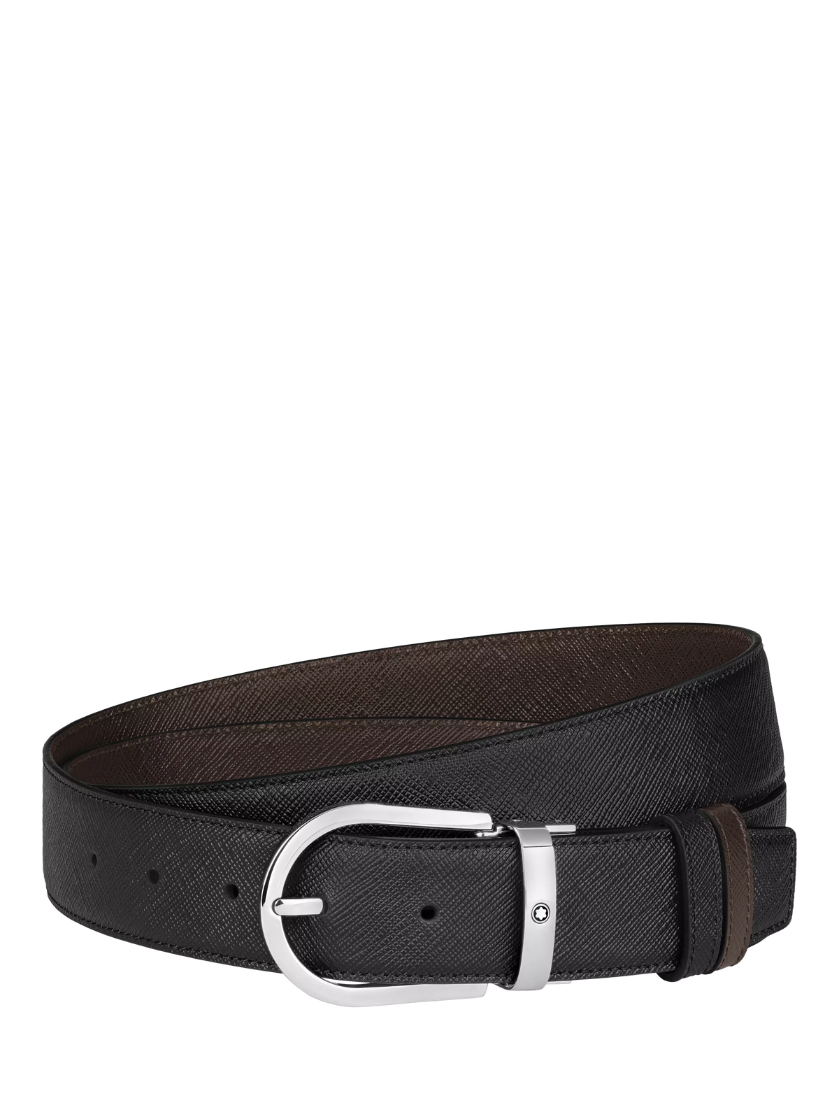 Montblanc leather belt reversible black 35mm - British product