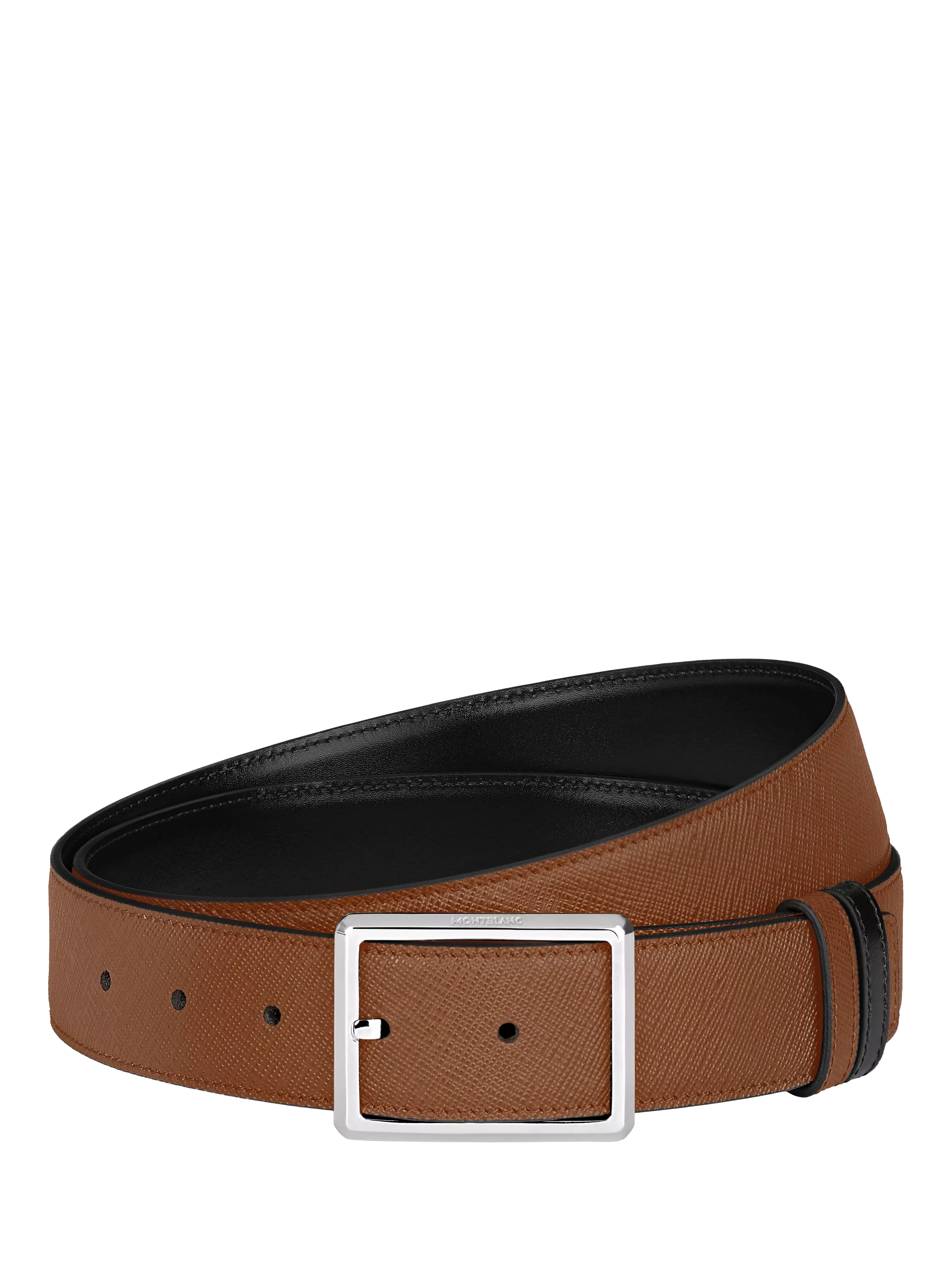 Montblanc reversible leather belt dark brown 35mm - British product
