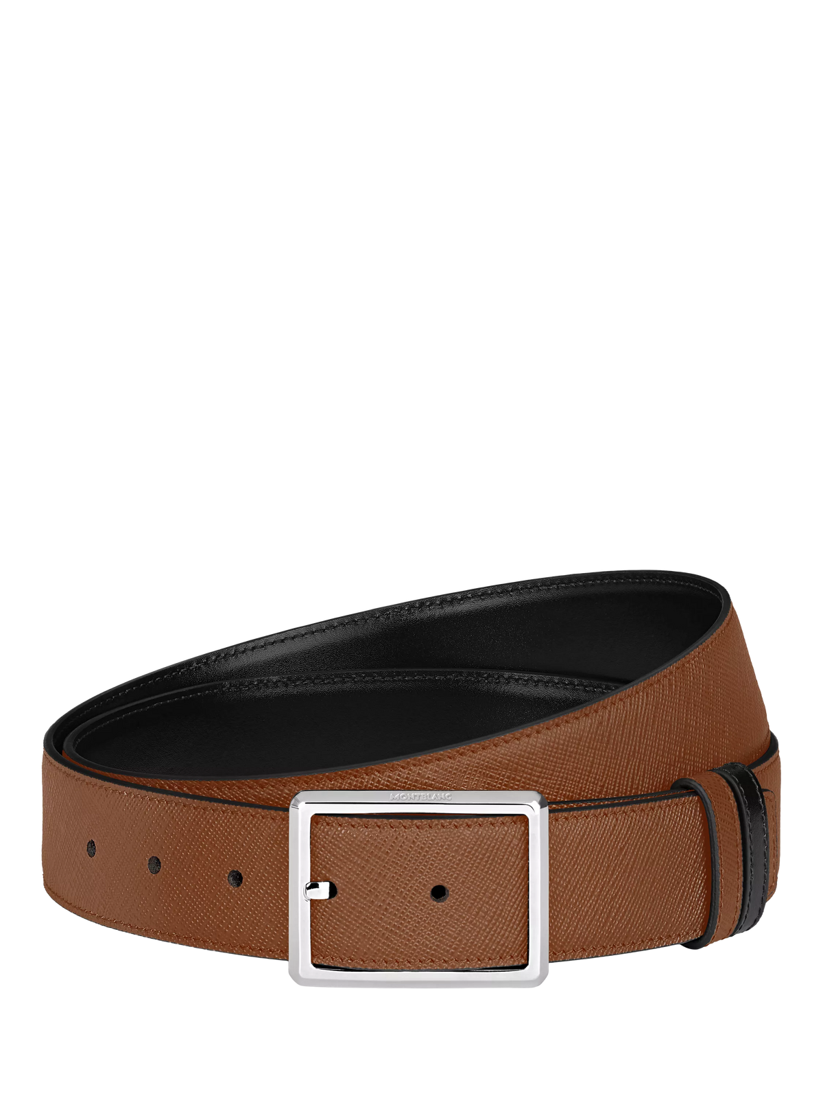 Montblanc reversible leather belt dark brown 35mm - British product