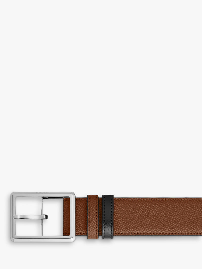 Montblanc reversible leather belt dark brown 35mm - British product