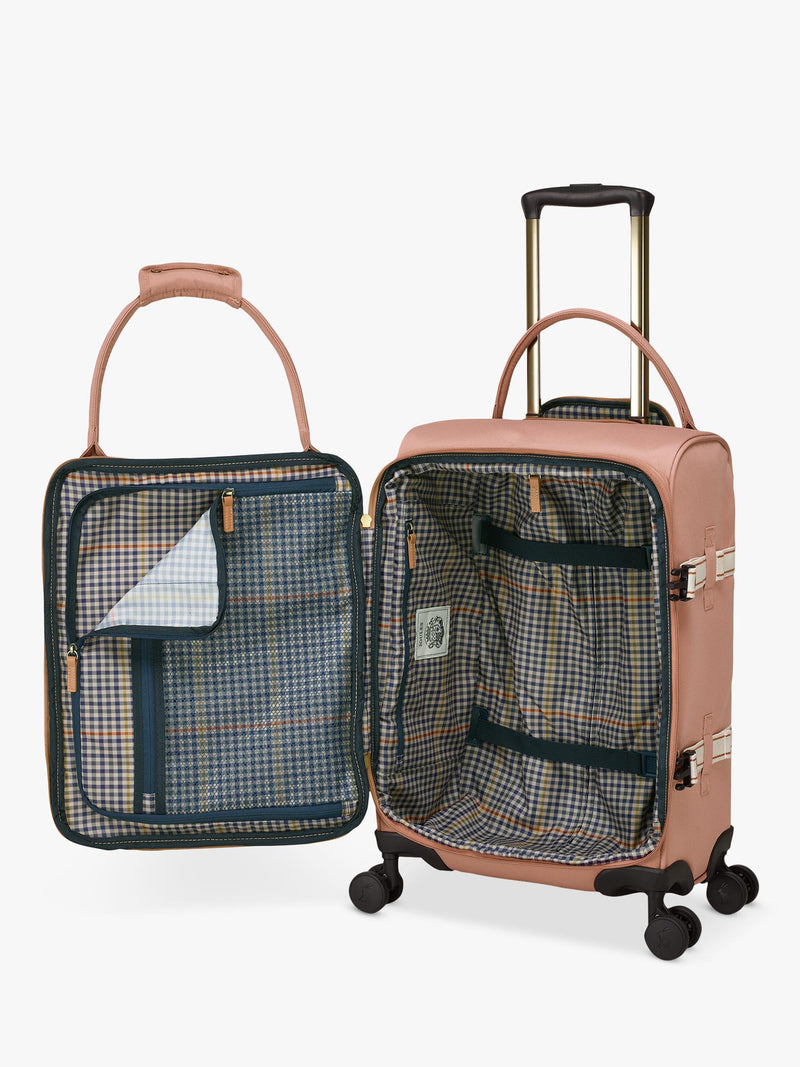 Joules Soft Epwell 8-wheel pink suitcase 40L, UK version