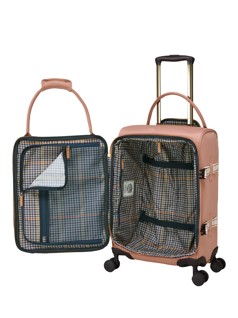 Joules Soft Epwell 8-wheel pink suitcase 40L, UK version