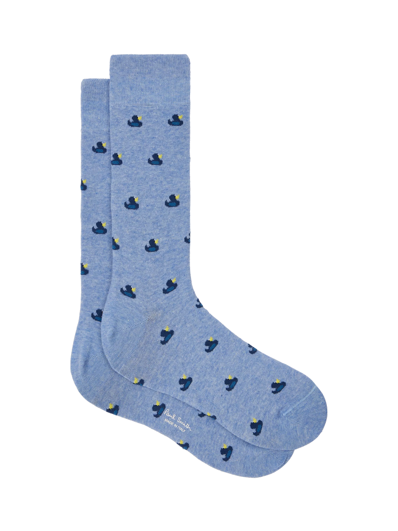 Paul Smith Norbert Duck socks blue teal, imported from the UK