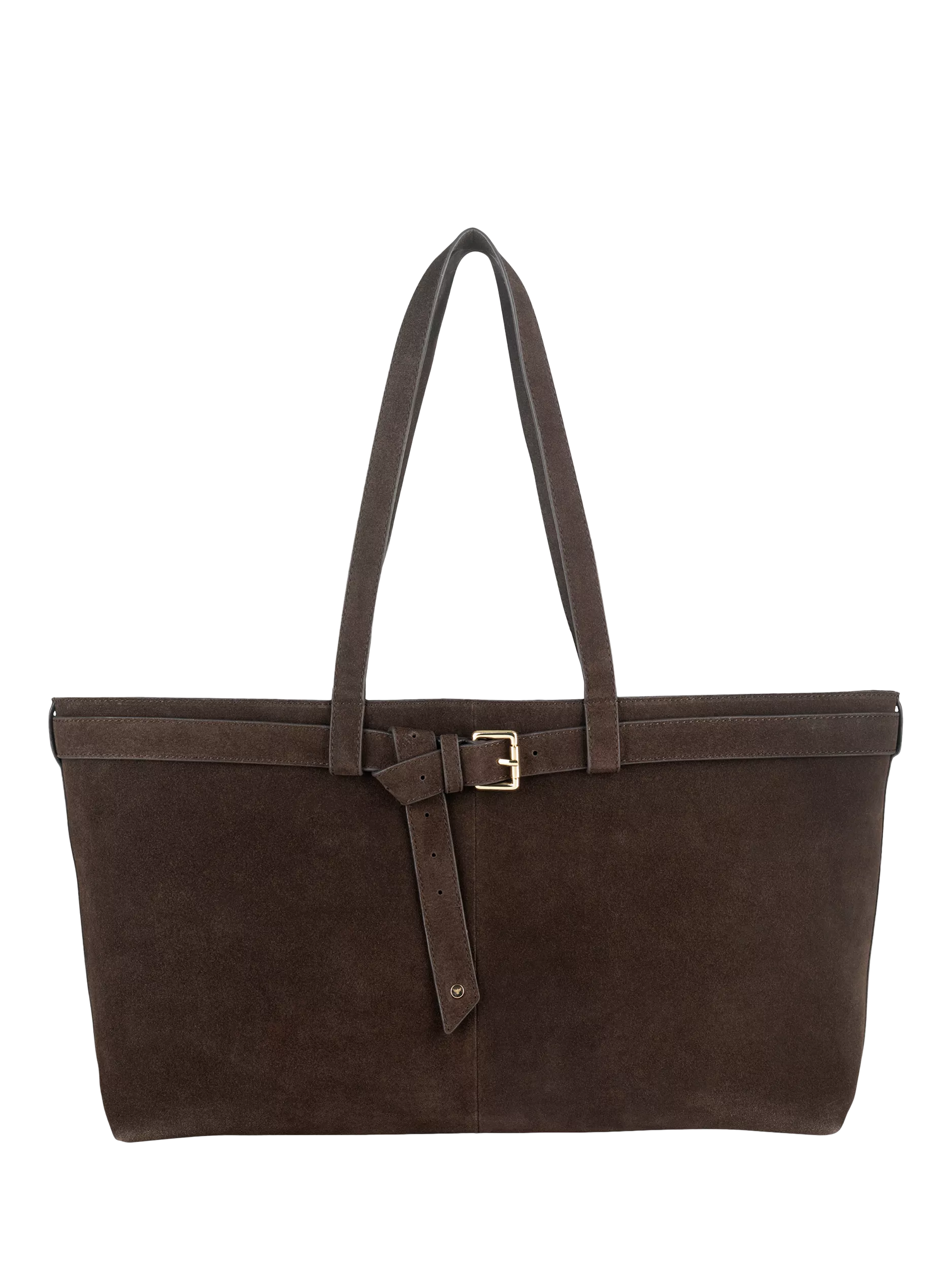 Apatchy London Esme East West suede shoulder bag, imported from the UK