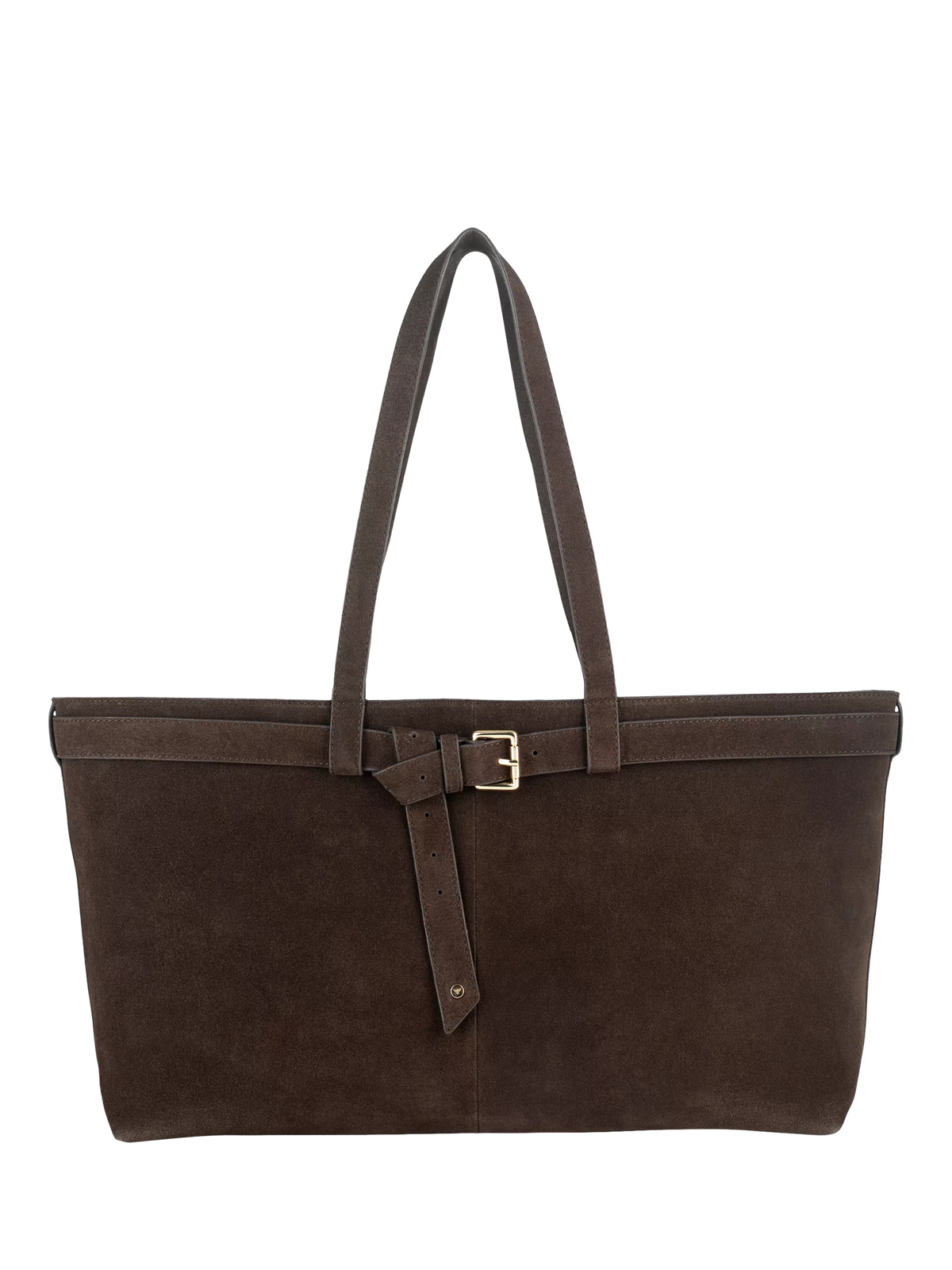 Apatchy London Esme East West suede shoulder bag, imported from the UK