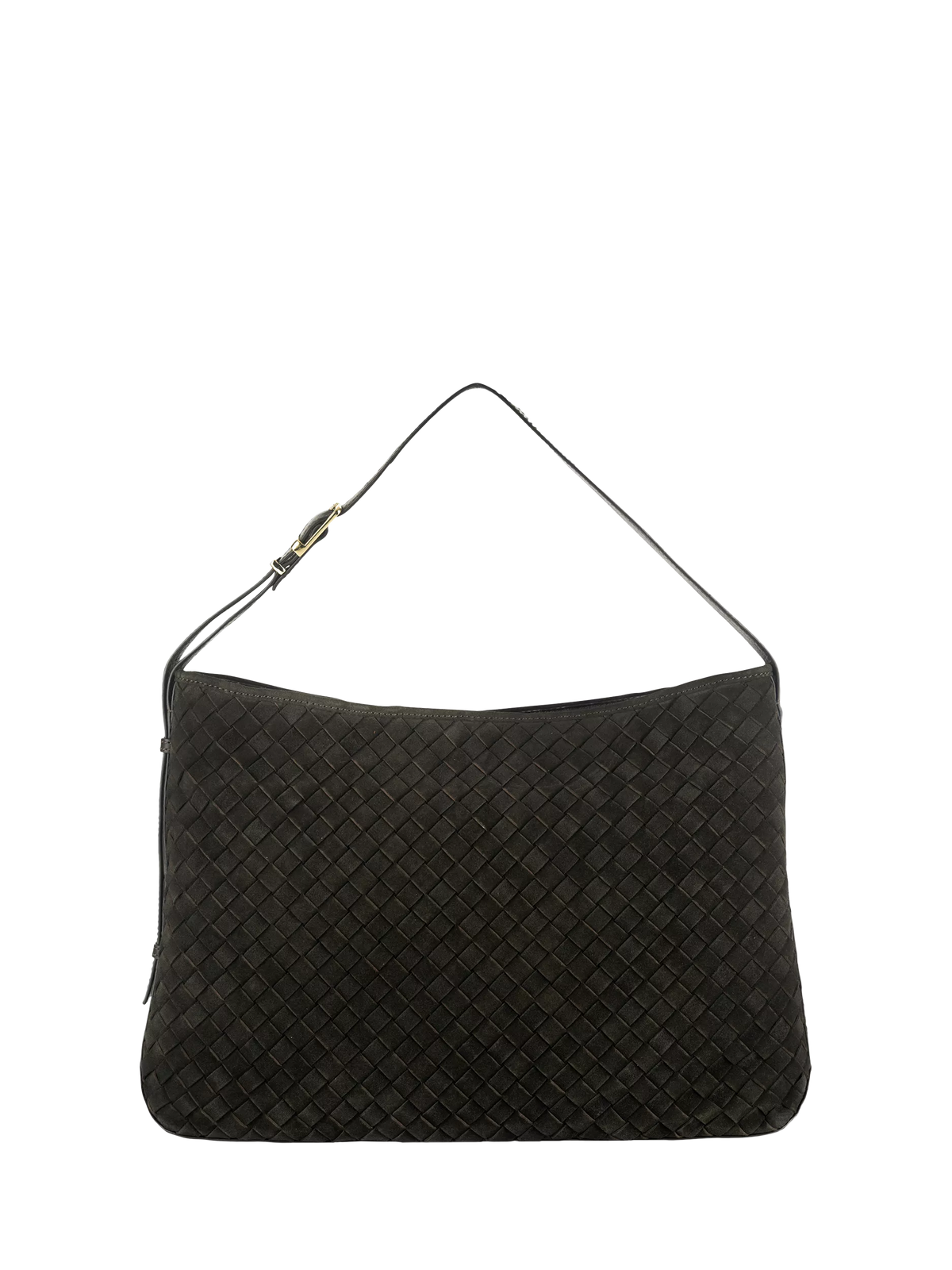 Apatchy London Holly woven suede handbag chocolate (British brand)
