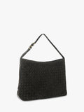 Apatchy London Holly woven suede handbag chocolate (British brand)