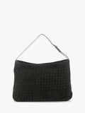 Apatchy London Holly woven suede handbag chocolate (British brand)