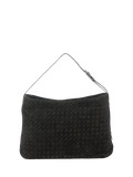 Apatchy London Holly woven suede handbag chocolate (British brand)