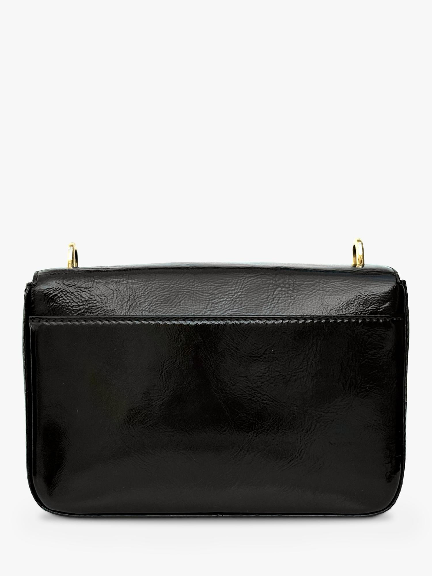 Apatchy London Tilly leather shoulder bag, crinkle patent - British product
