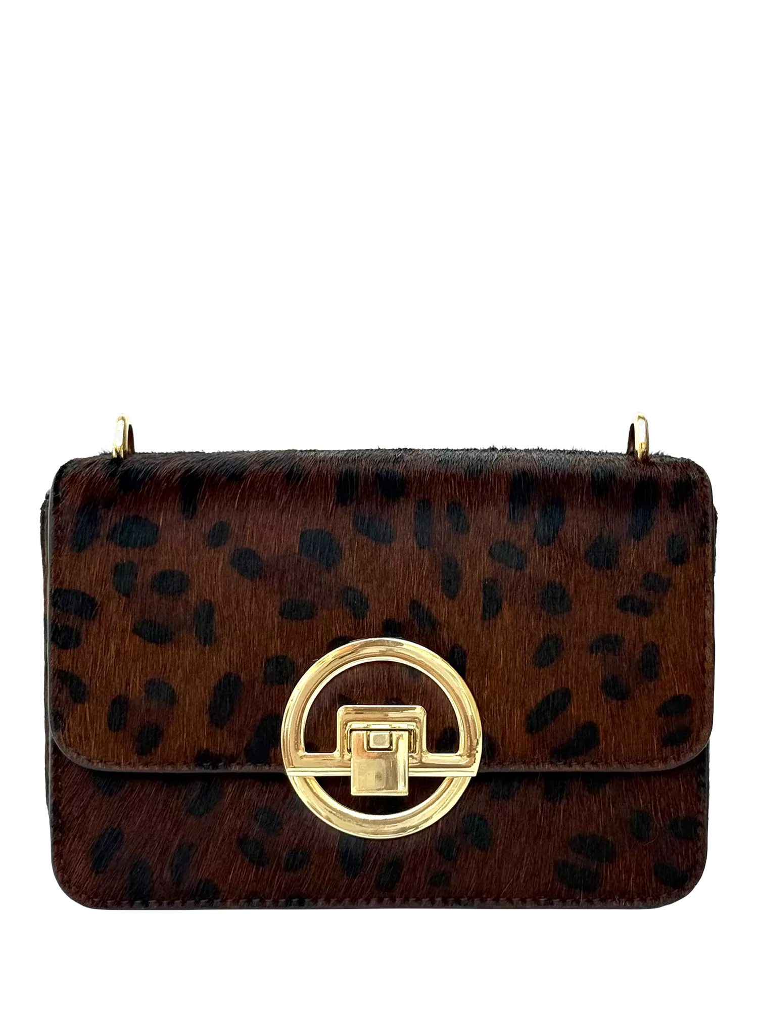 Apatchy London brown leopard shoulder bag - British product
